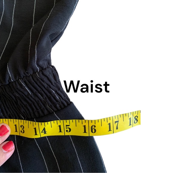 I HEART IT BLACK WHITE STRIPED SLEEVELESS V NECK JUMPSUIT PANTSUIT ROMPER S - Picture 7 of 8